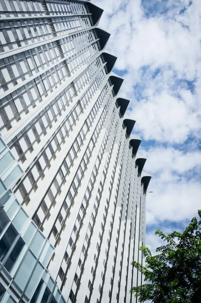 Looking up at Mandarin Orchard Singapore