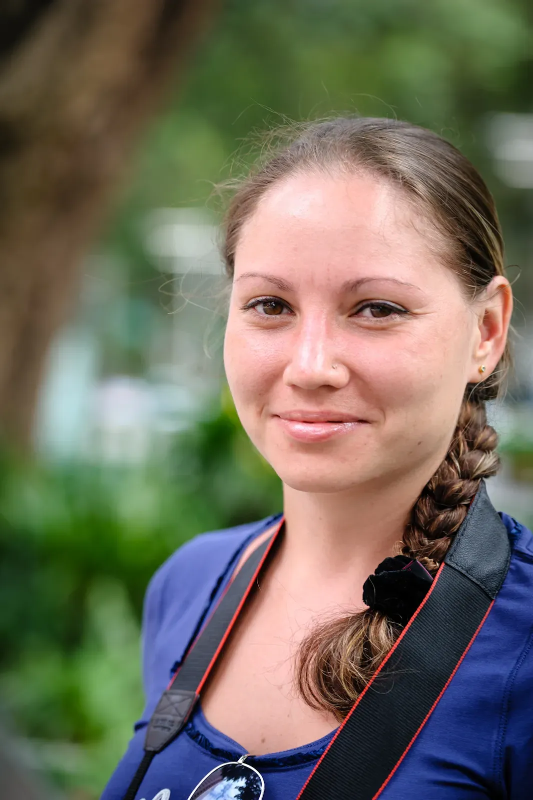 Portrait of a female tourist