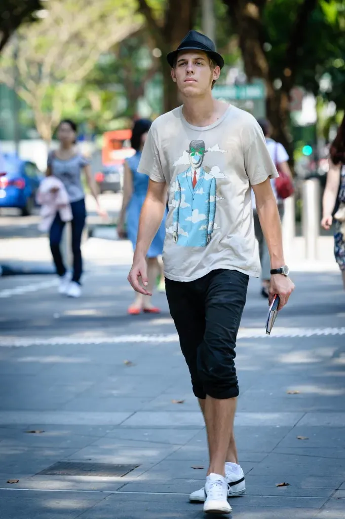 Man in hat who looks like his t-shirt