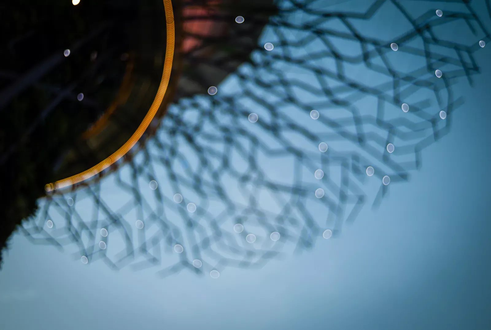 Out of focus photo of a super tree in Gardens by the Bay