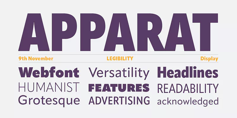 Apparat example on Adobe Fonts