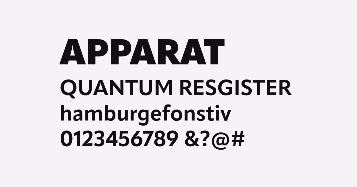 Apparat typeface by Ole Schäfer