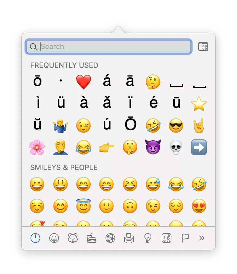 Emoji & Symbols input