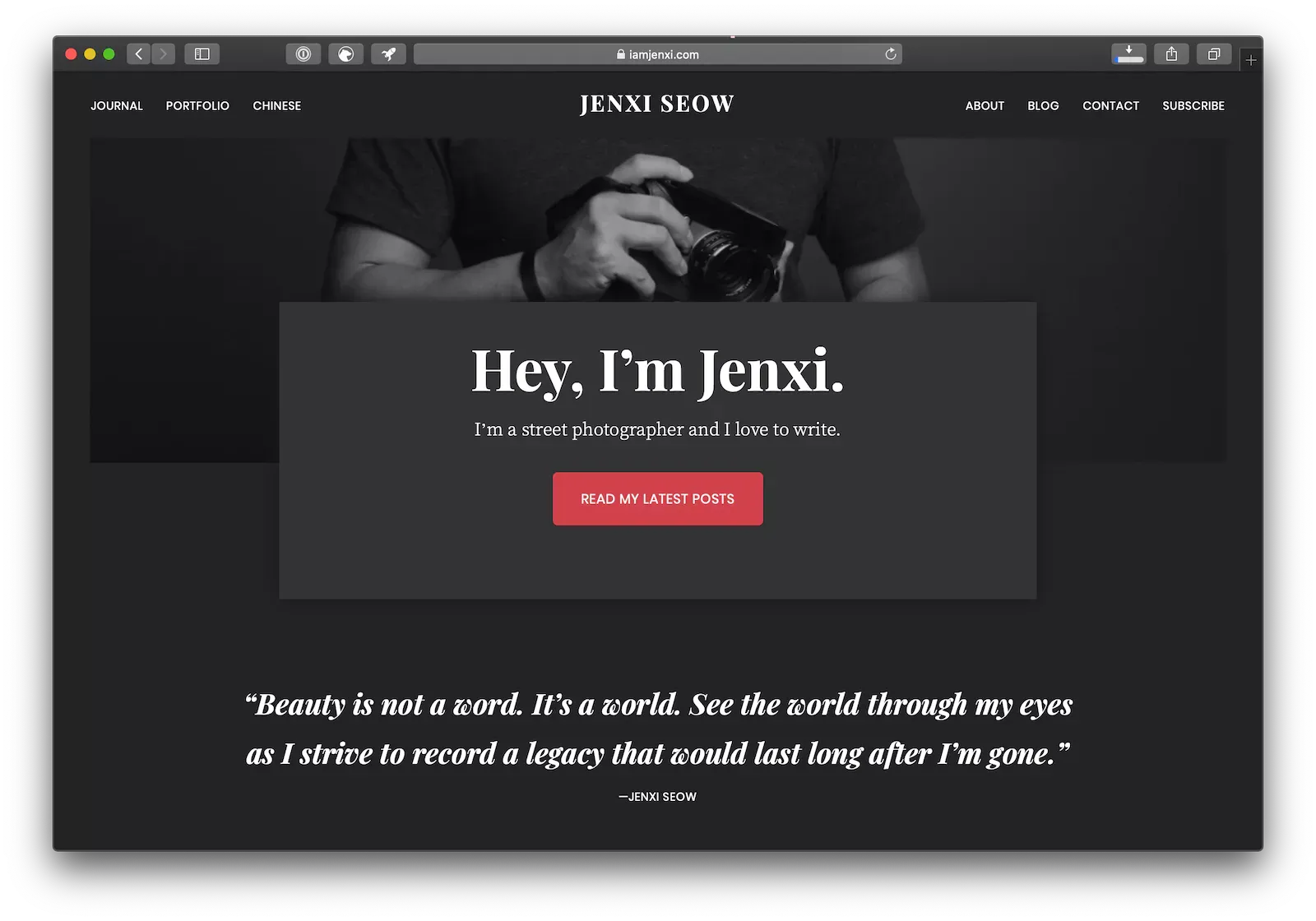 Dark mode on Jenxi's blog