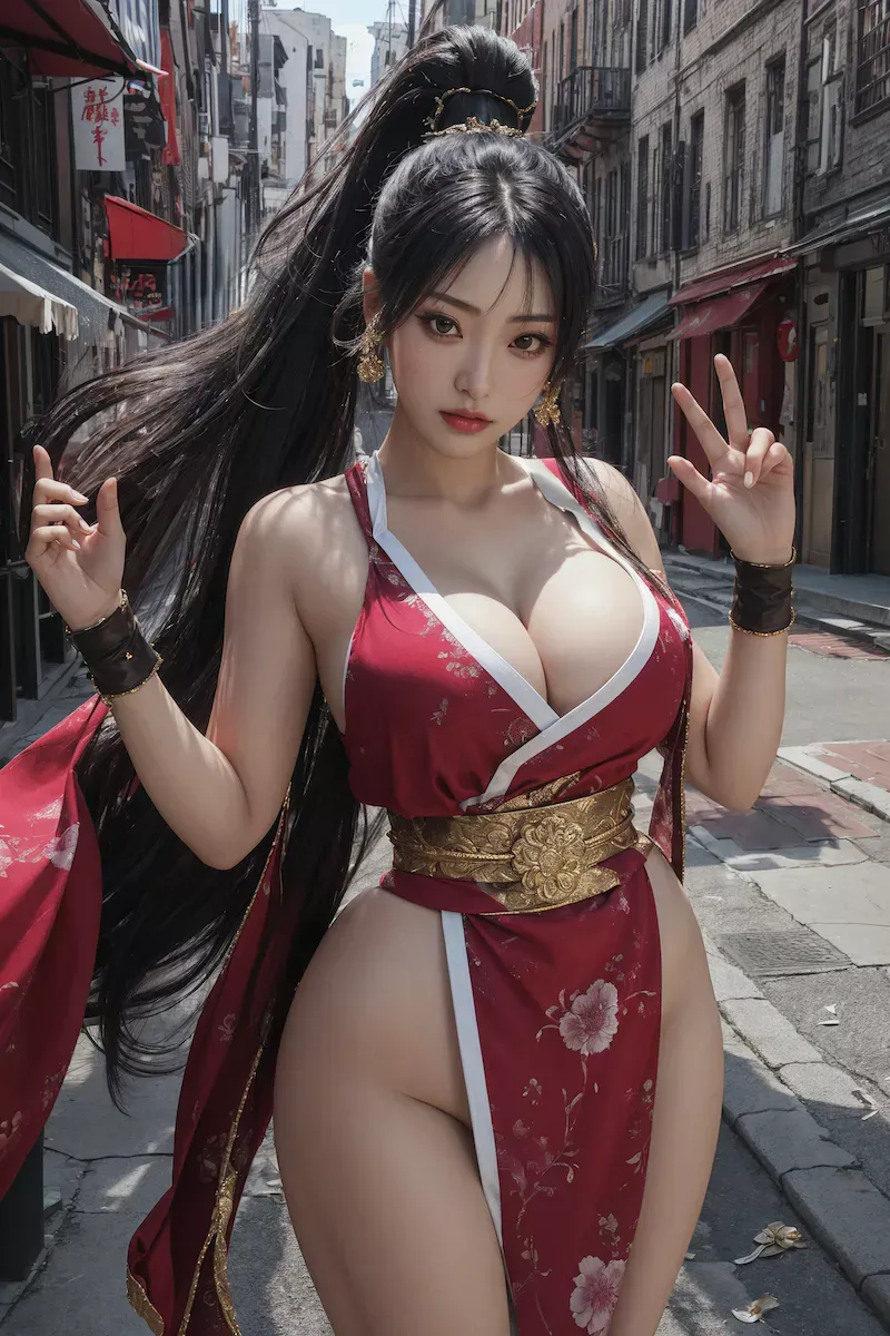 Mai Shiranui street by Jenxi