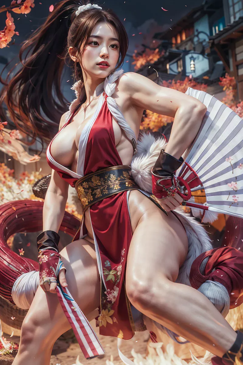 Mai Shiranui fire dance by Jenxi